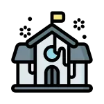 Building Education School Winter Snow SVG Icon